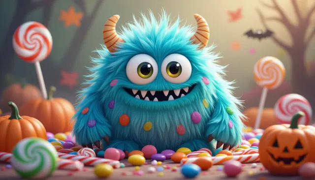 Fluffy googly-eyed monster